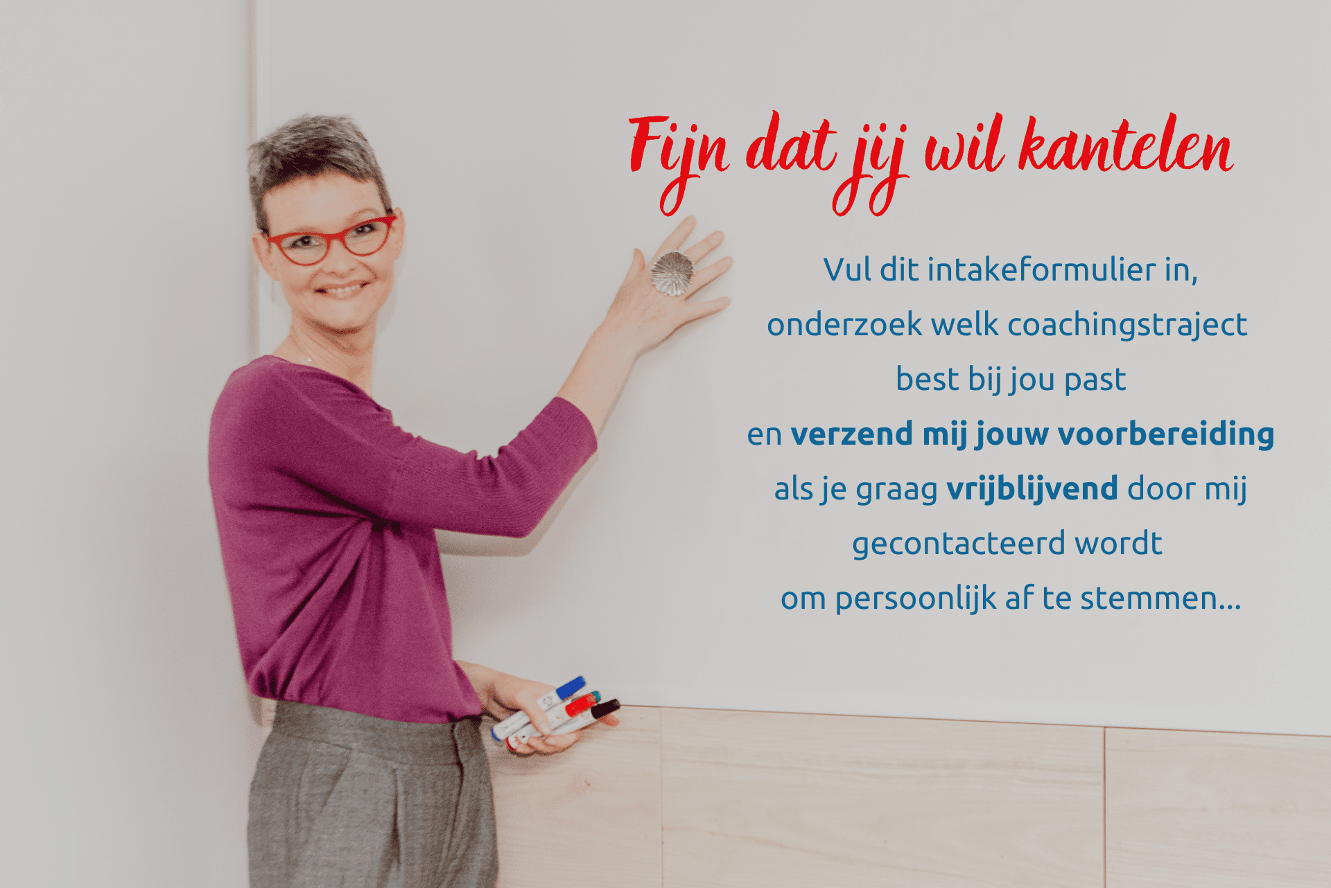 Whiteboard intakeformulier Kantel naar een zinvol leven - www.kantel.be